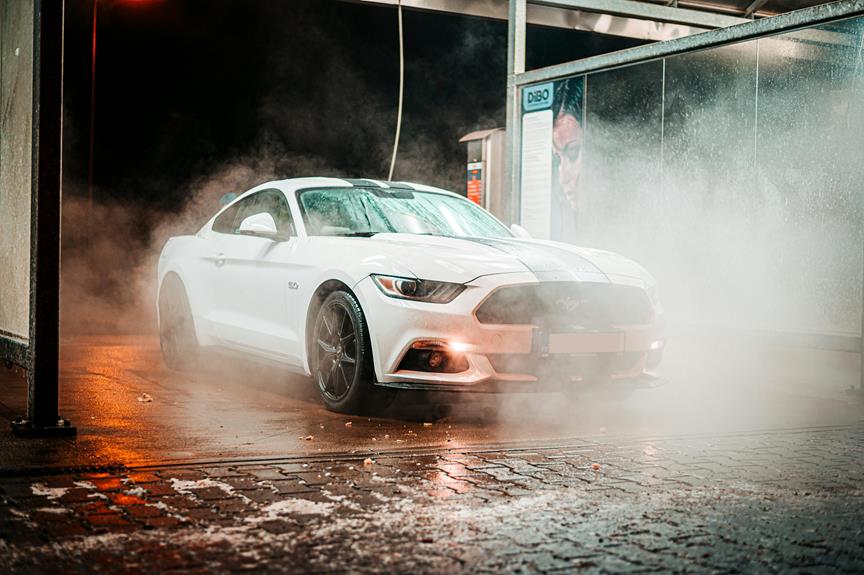 foam covered cars sparkling fresh