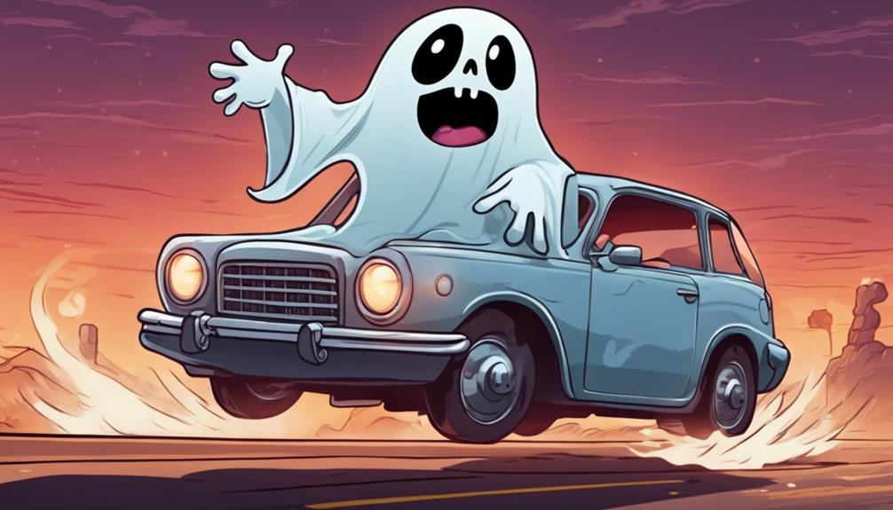 ghostly car driving itself