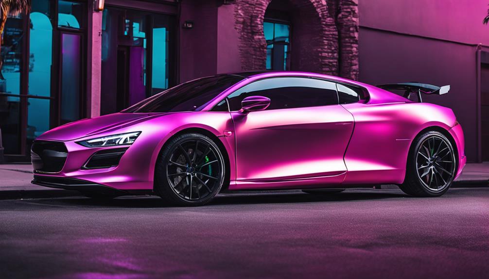 iridescent pink car wraps